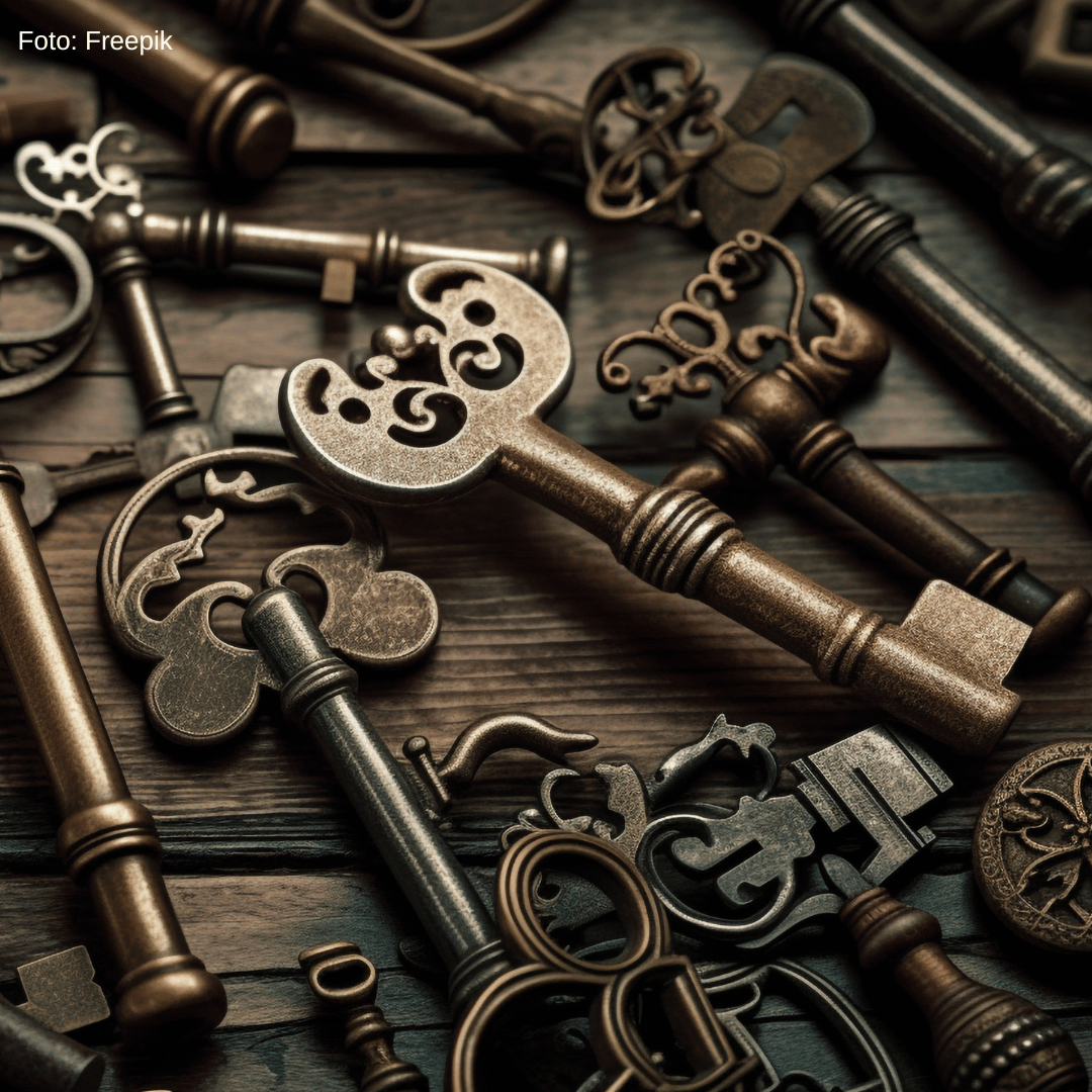 Sammlung alter Schlüssel