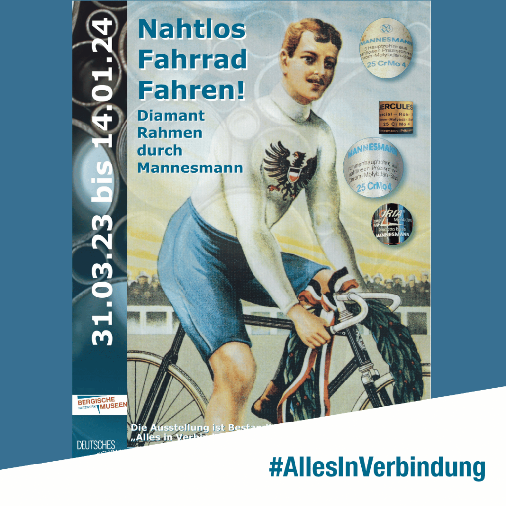 Plakat Nahtlos Fahrad Fahren, Deutsches Werkzeugmuseum